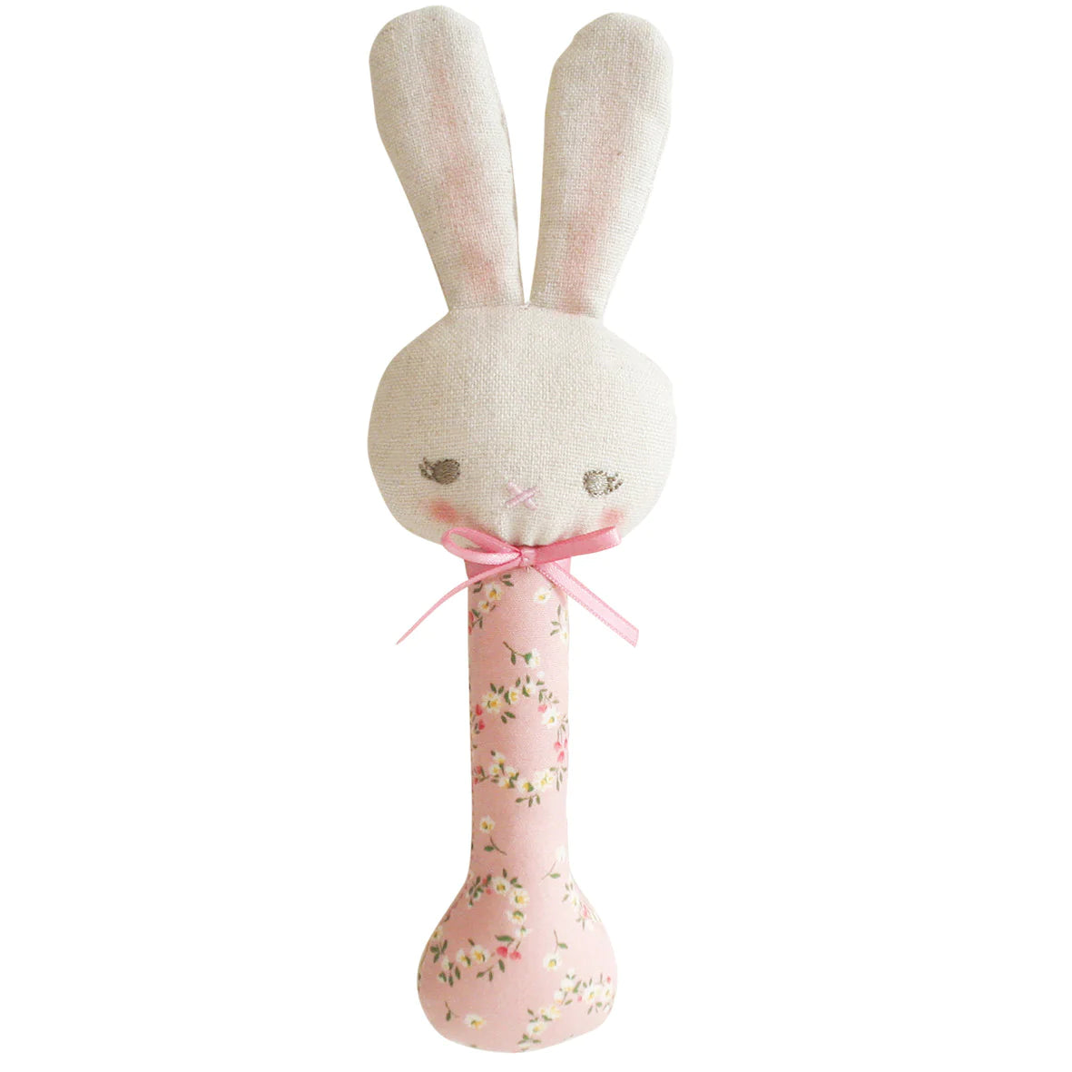 bunny rattle in floral print