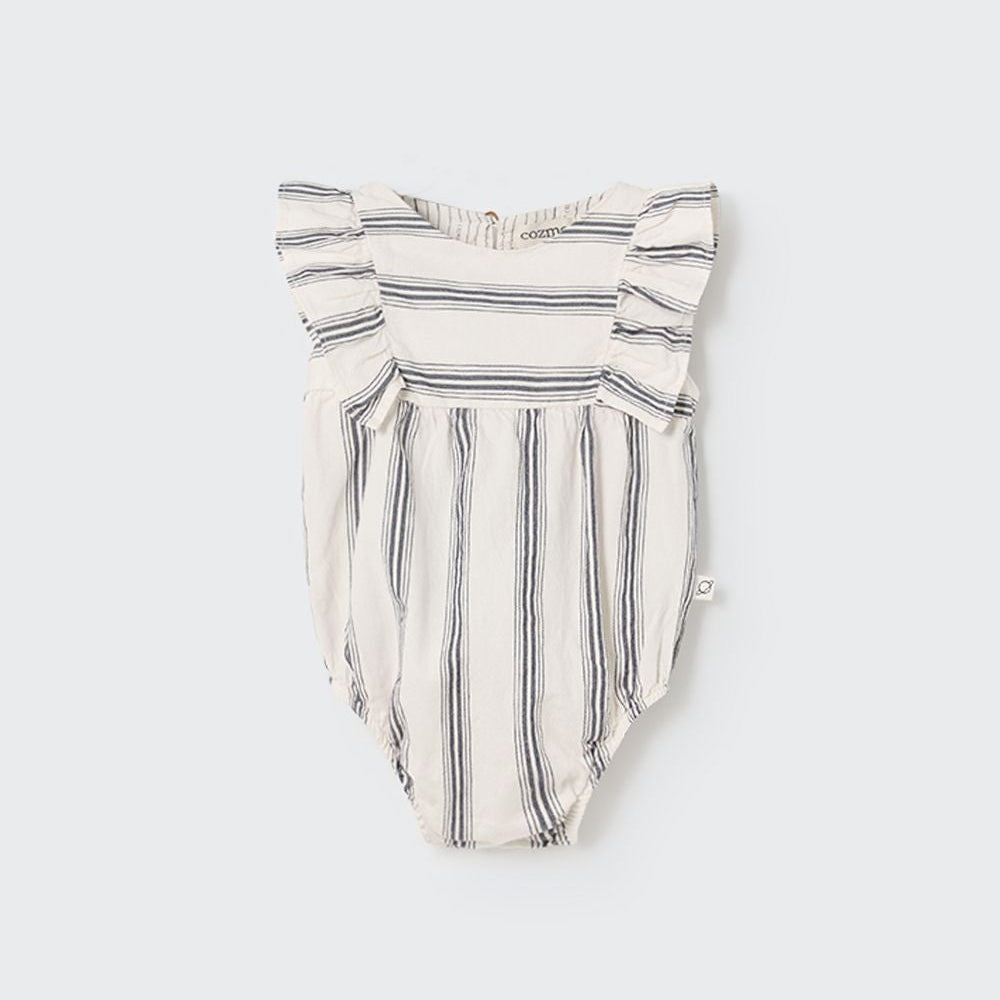 Organic Striped Baby Romper