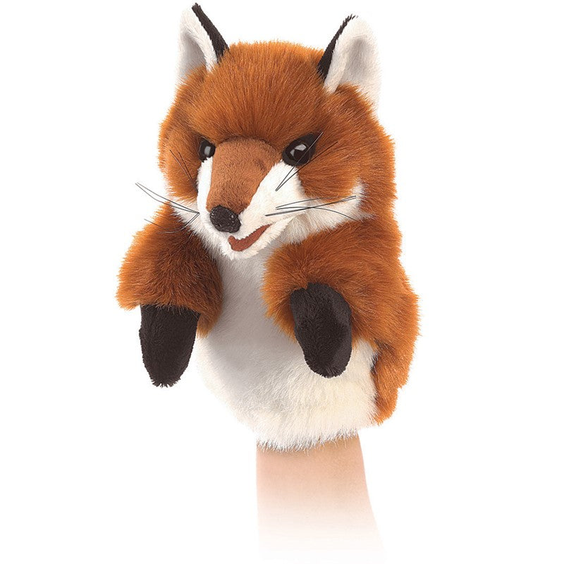 Plush fox toy with a white background