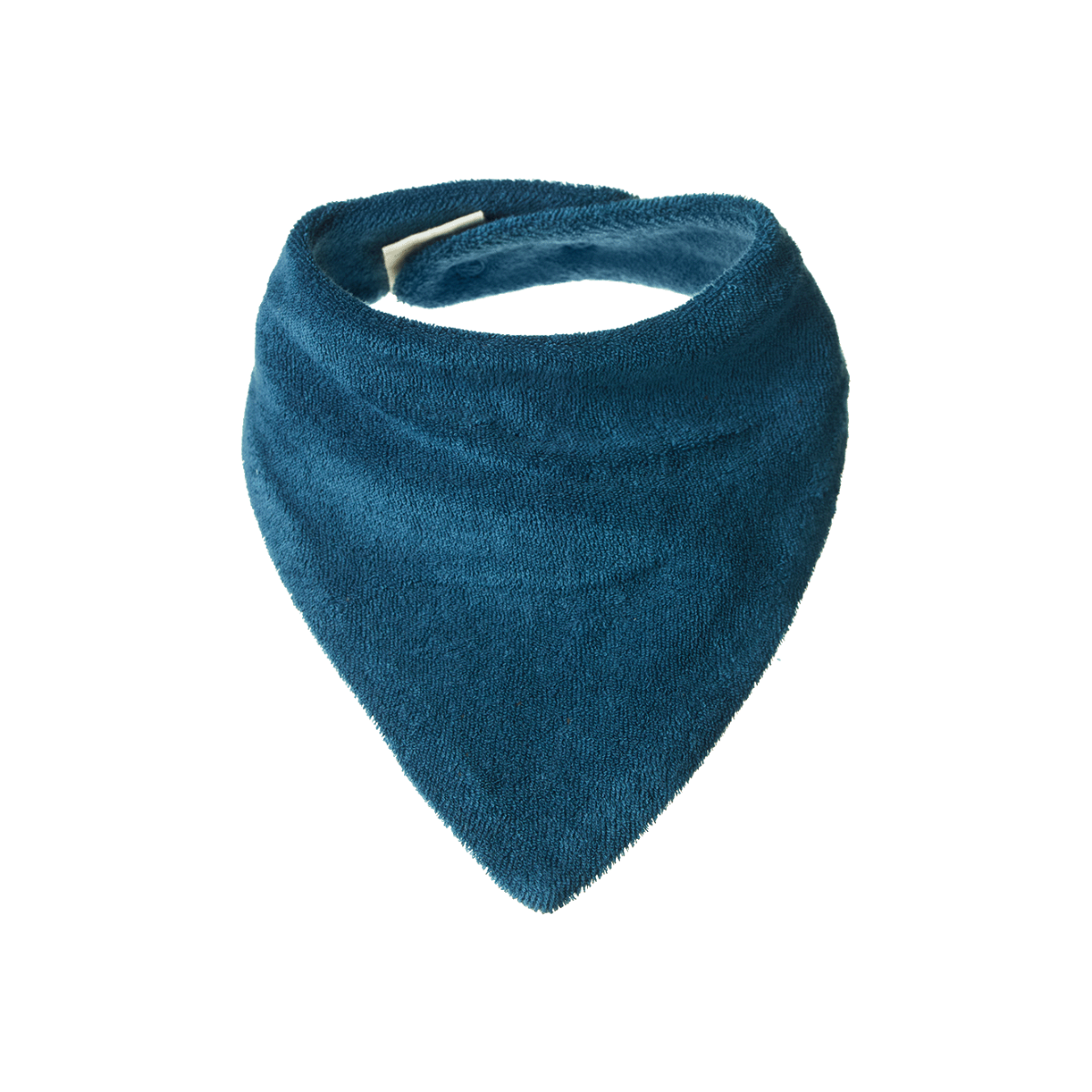 Blue bandana bib on a white background