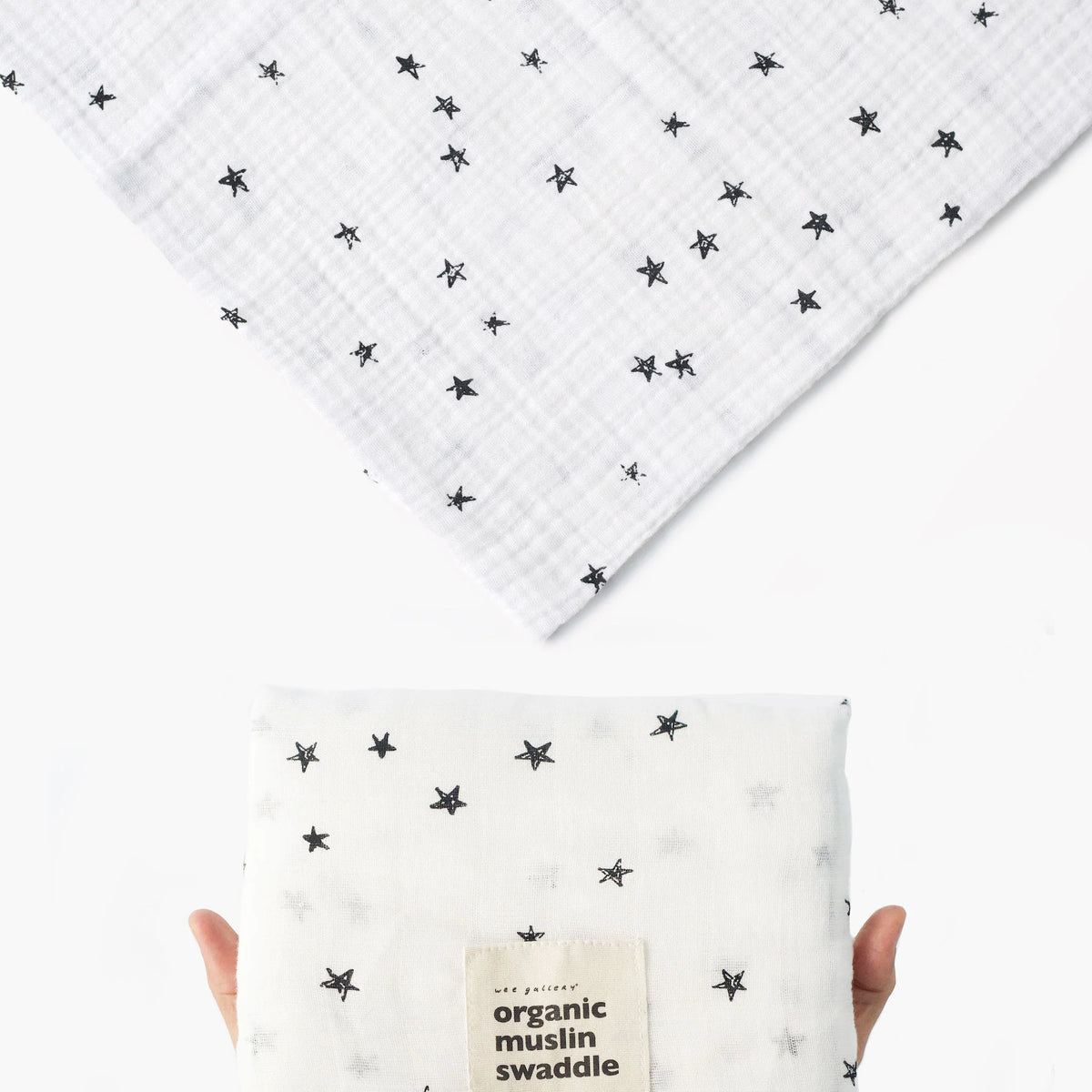 Star patterned Swaddle on white background