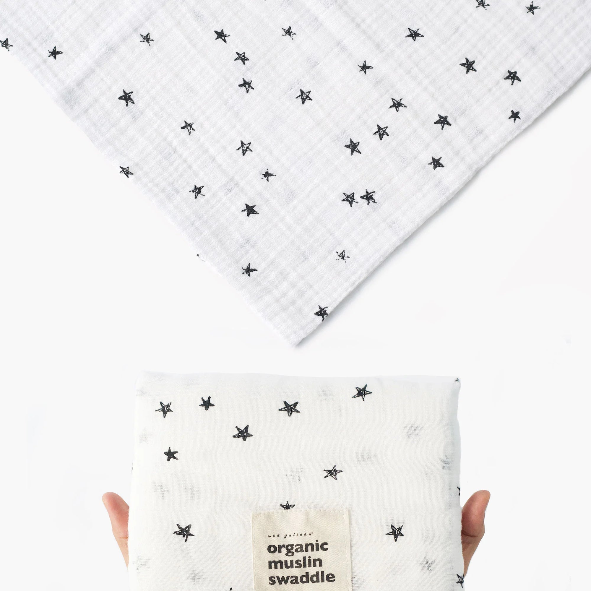 Star patterned Swaddle on white background