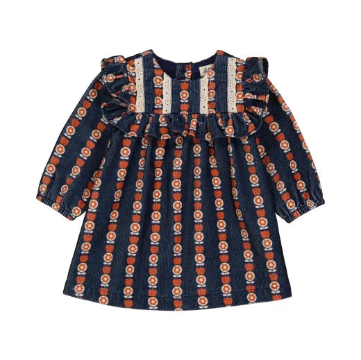 Marinette Baby Dress Pomline Blue