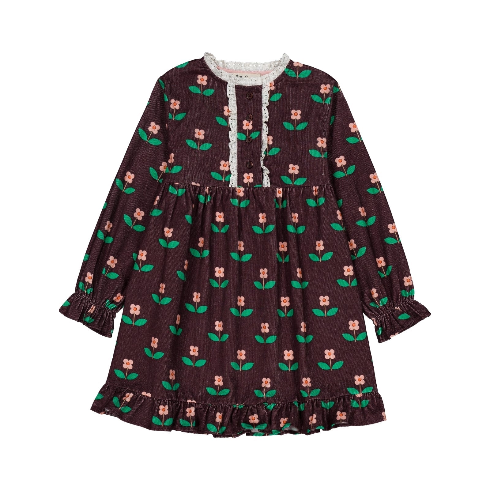 Floral patterned dress on a white background