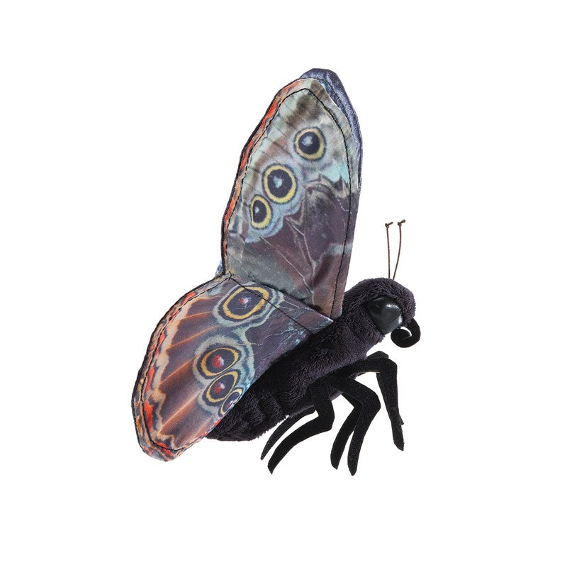 Butterfly-shaped toy with colorful wings on a white background