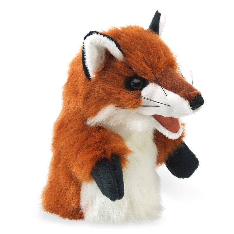 Plush fox toy with a white background
