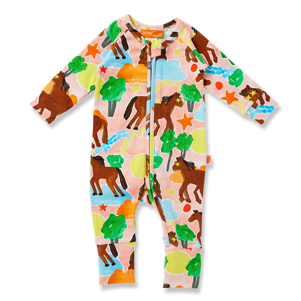 Giddy Up Pajama Zip Suit