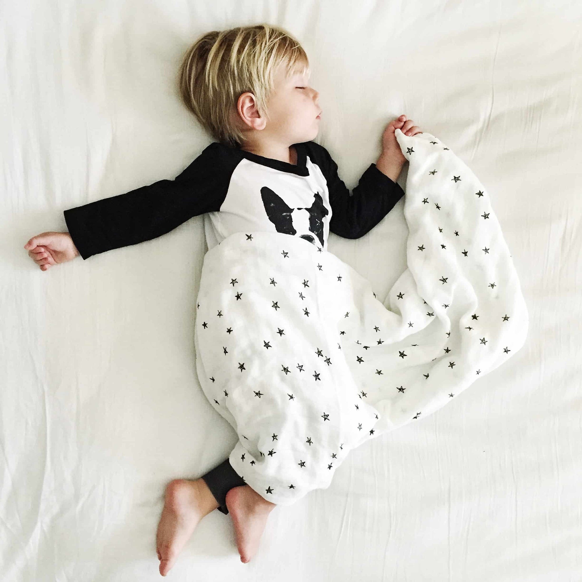 Star patterned Swaddle on white background