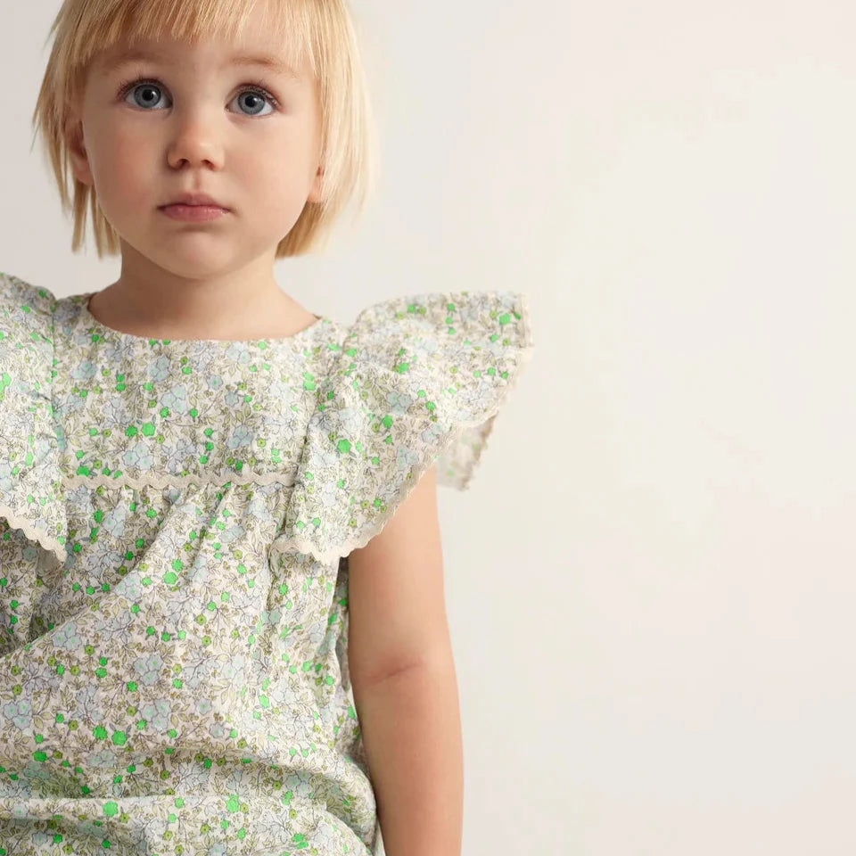 floral organic cotton dress children Soft Organic Cotton Baby Girl Dresses