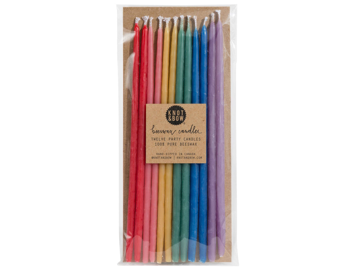 Tall Bright Beeswax Birthday Candles