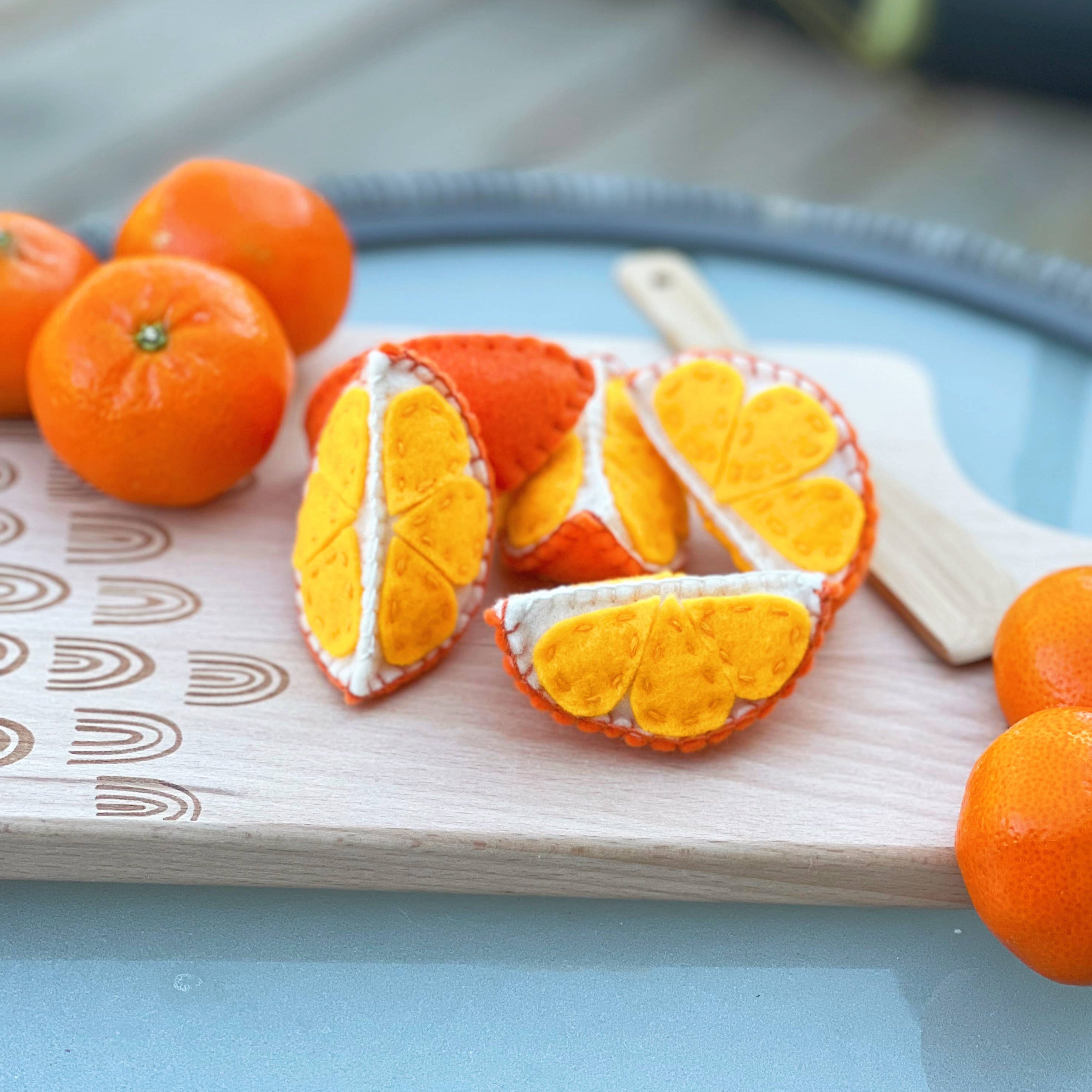 Orange Slice fruit felt shapes