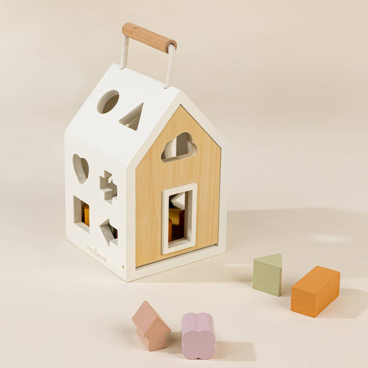 Wooden Shapes Sorting House