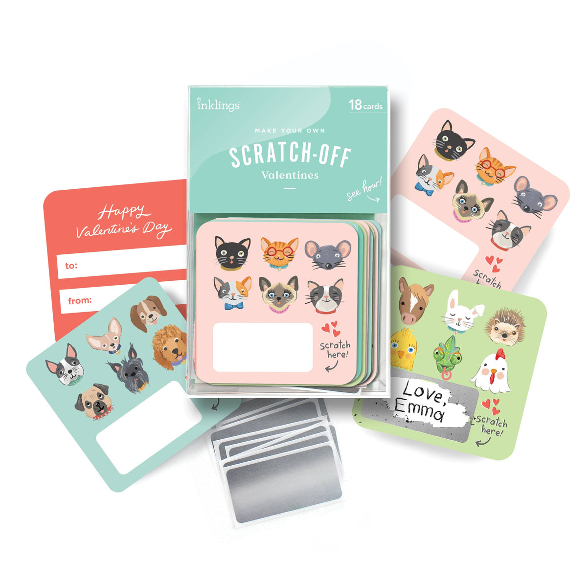 Scratch-off Valentines - Pets