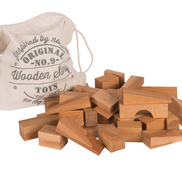 Fifty Piece Wooden Blocks Set