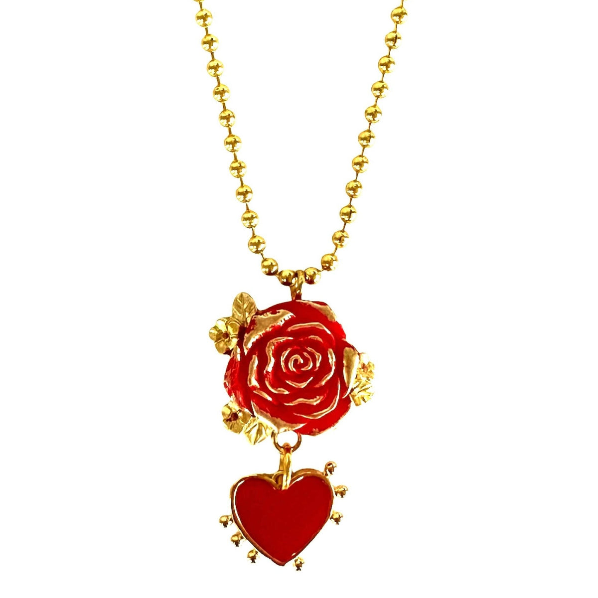 Rose Heart Necklace