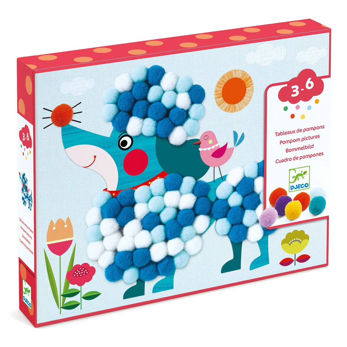 Pom Pom Collage Puppies