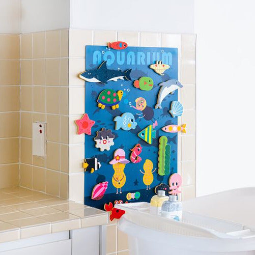 Aquarium Bath Stickers and Poster Set