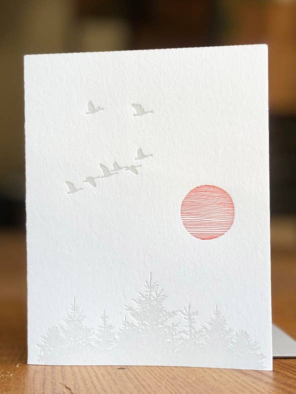 Wild Geese Letterpress Card