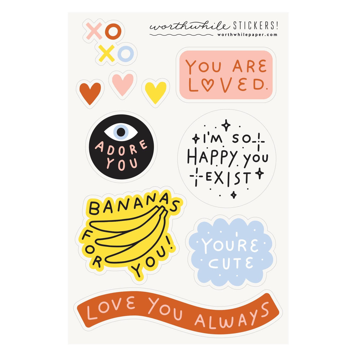 You Are Loved Sticker Sheet (set of 2)